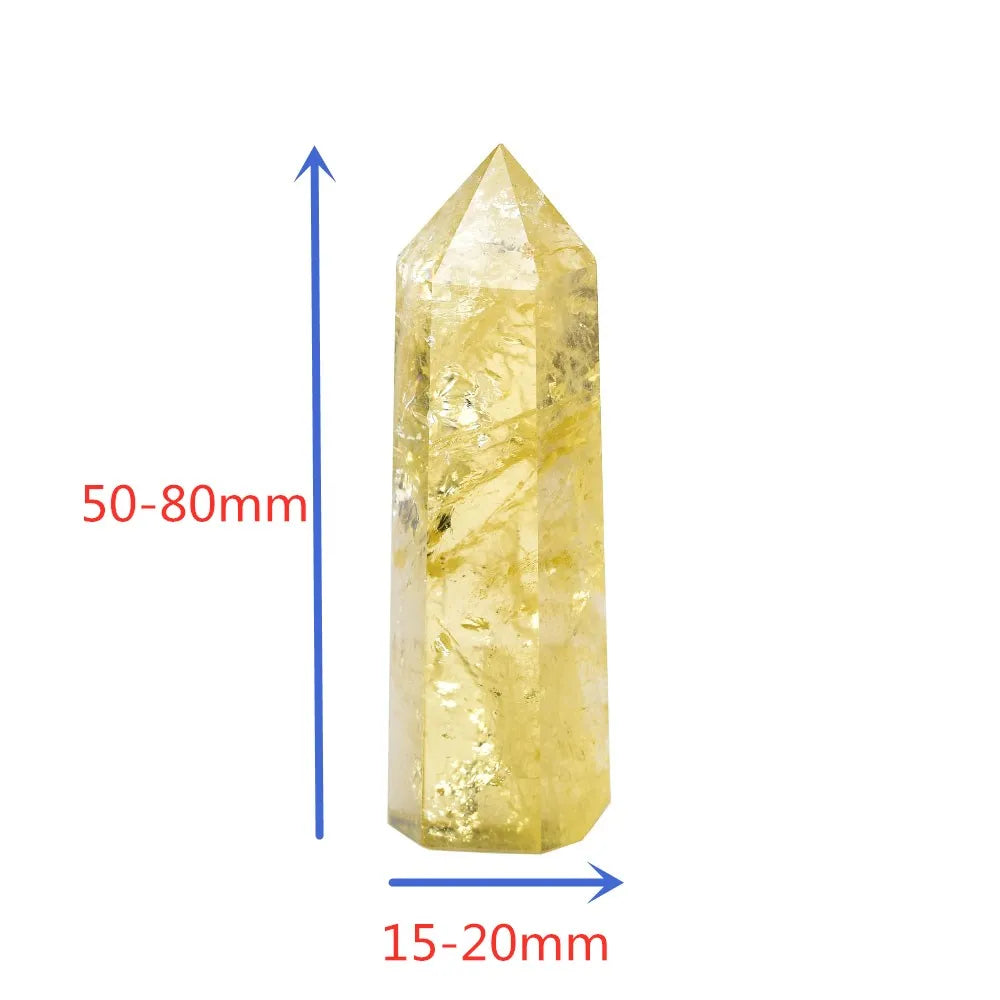 Cristal de Citrine Naturelle – Obélisque Énergétique & Décoratif.