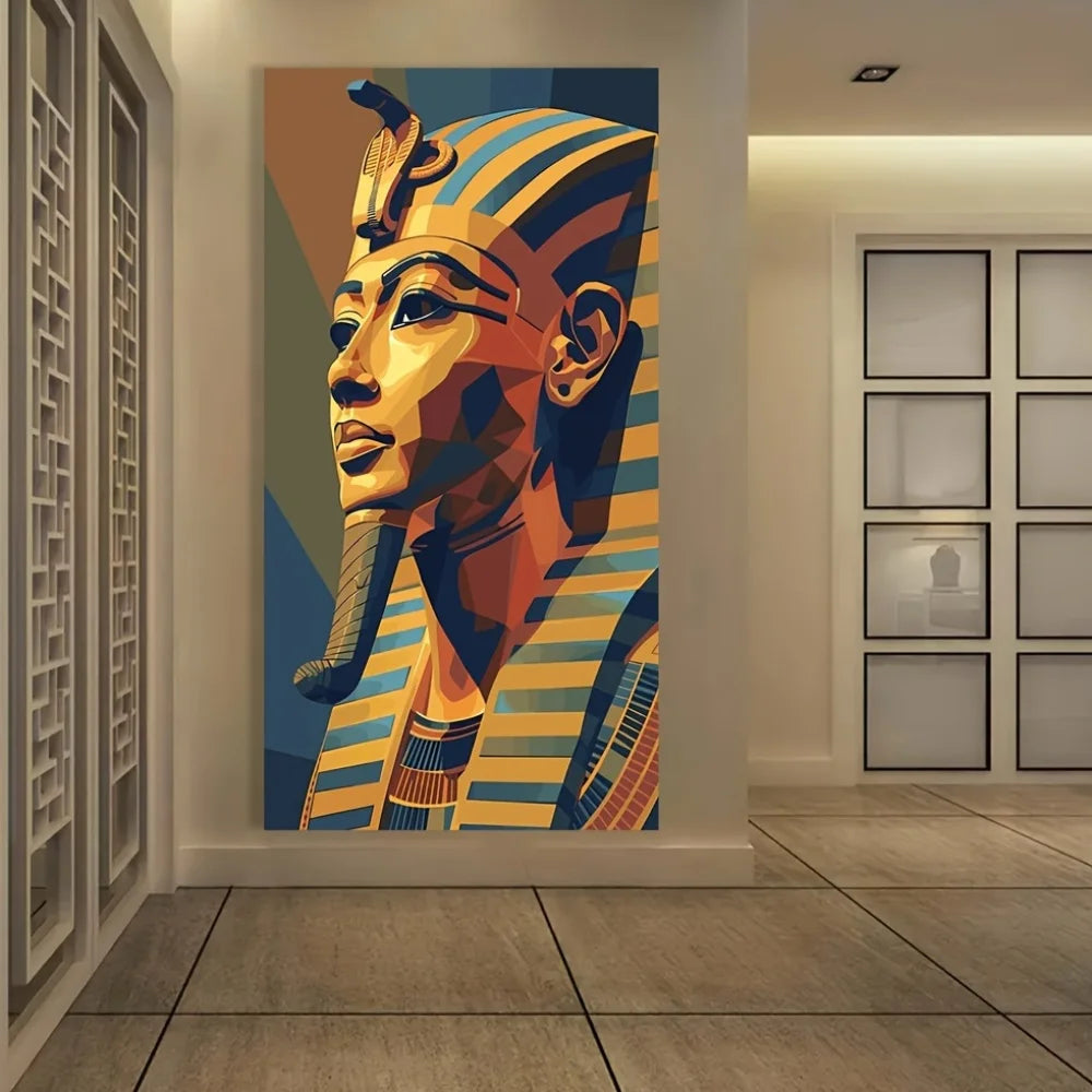 🦂 Toile Pharaon Égyptien – Art Abstrait & Culture Millénaire.