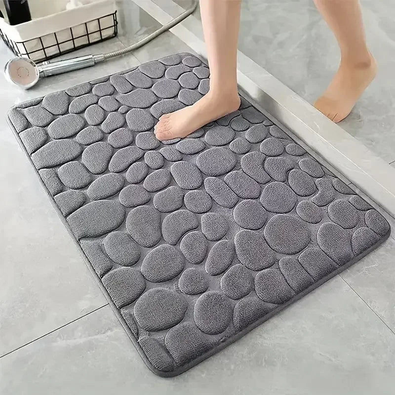 3D Relief Bath Mat Non-slip and absorbent.