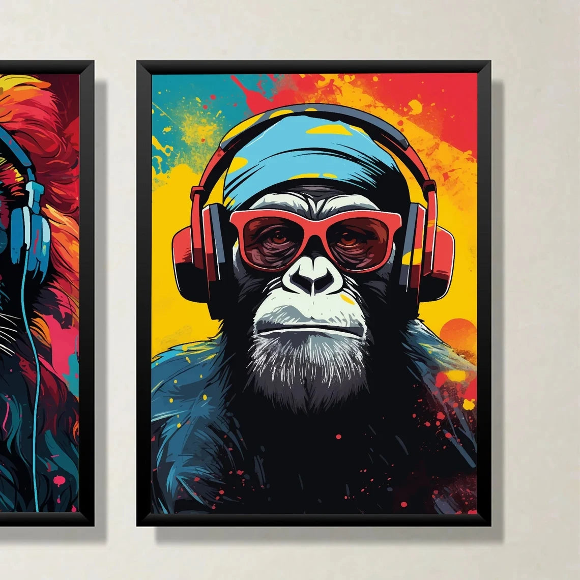Triptyque Graffiti Gaming – Art Mural Moderne pour Chambre de Garçon.