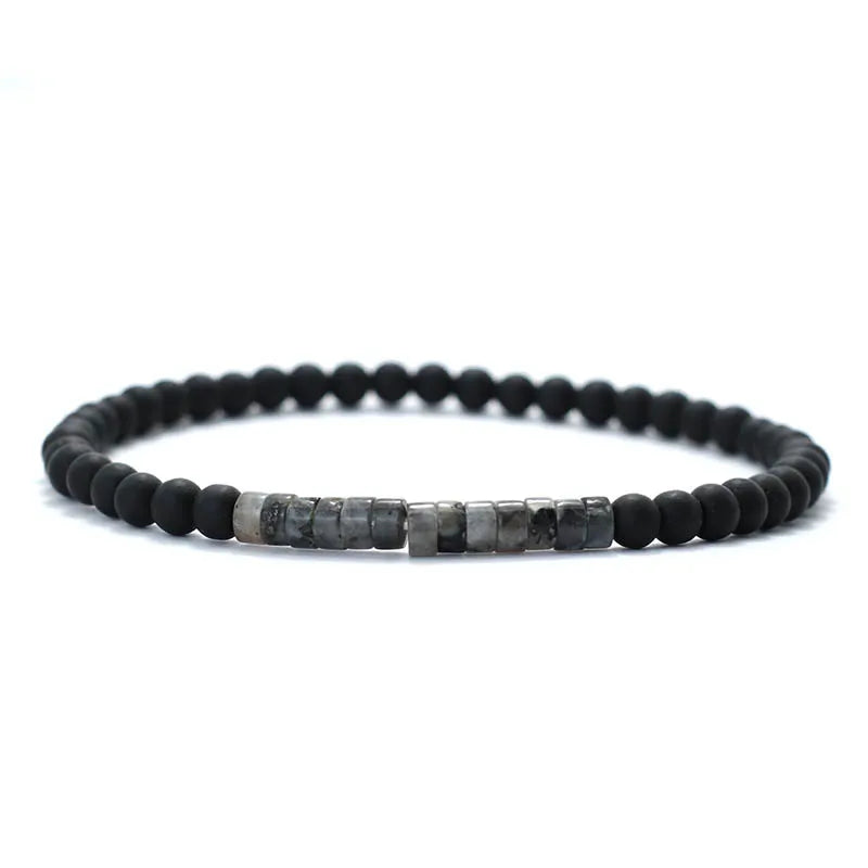 đ€ Bracelet en Onyx & Pierre Empereur â ĂlĂ©gance Artisanale.