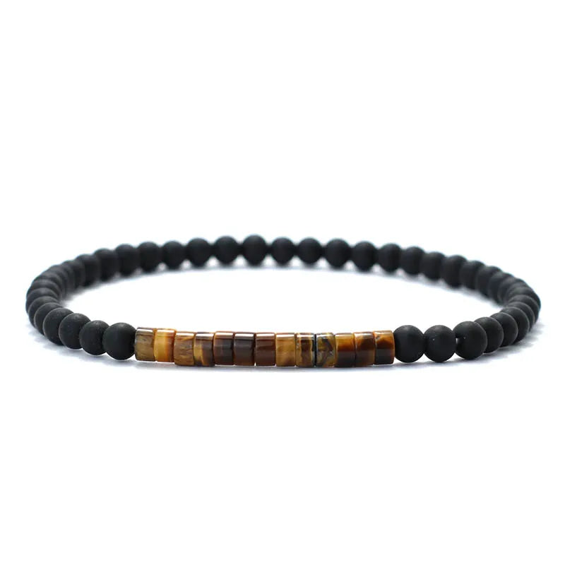 đ€ Bracelet en Onyx & Pierre Empereur â ĂlĂ©gance Artisanale.