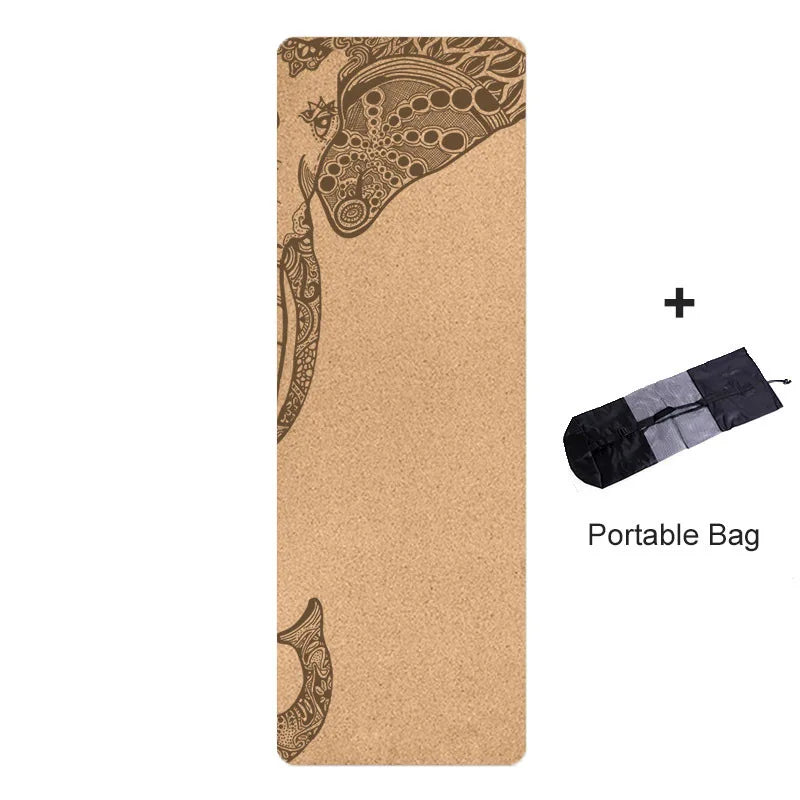 Tapis de Yoga en Liège Naturel & TPE – Adhérence, Confort & Écologie, 3 style disponible.