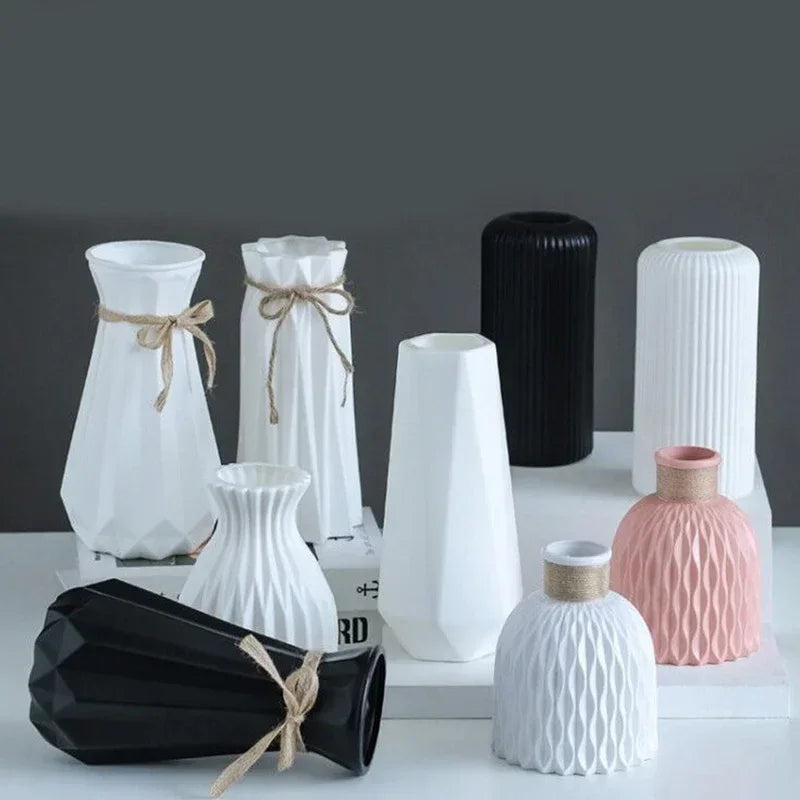 Vase à Fleurs Imitation Céramique – Élégance Durable.