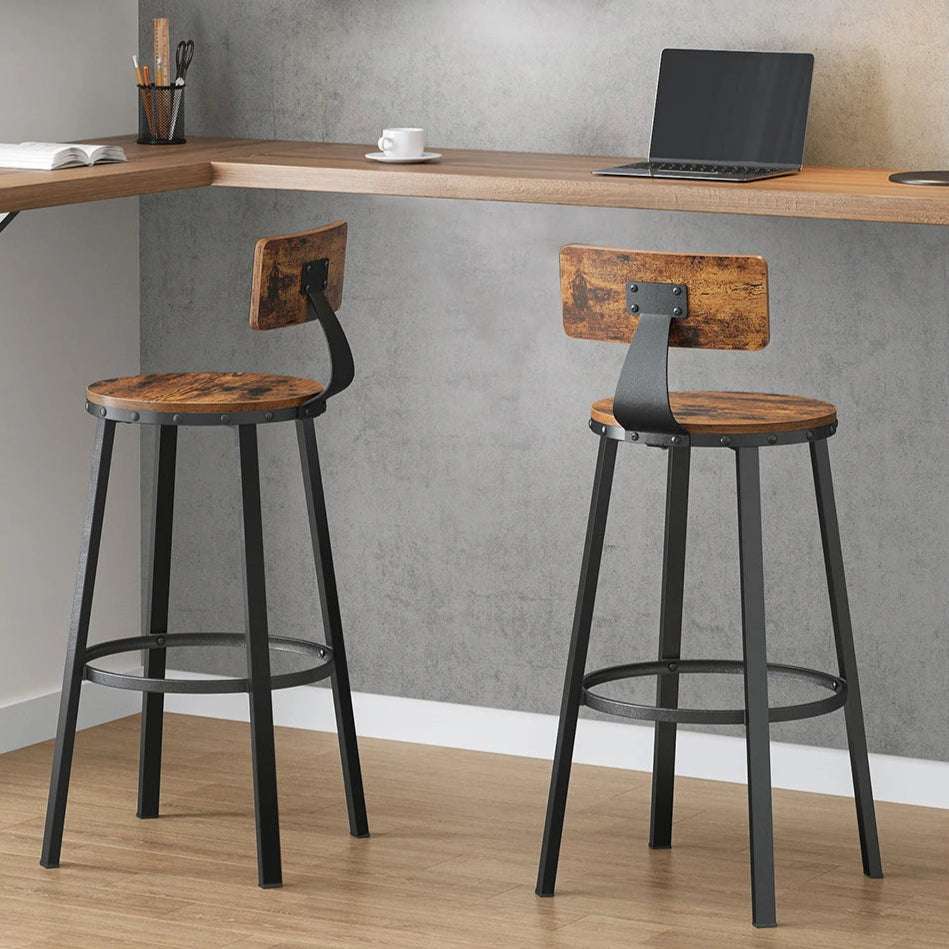 Lot de 2 Tabourets de Bar Industriels – Style & Confort.