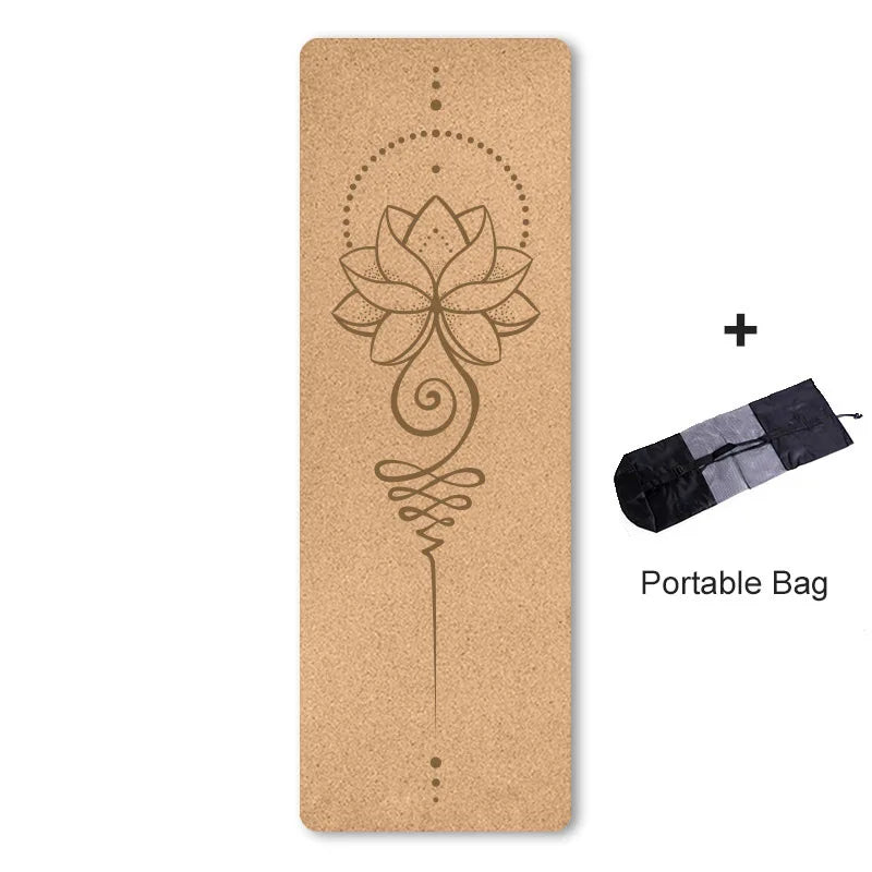 Tapis de Yoga en Liège Naturel & TPE – Adhérence, Confort & Écologie, 3 style disponible.