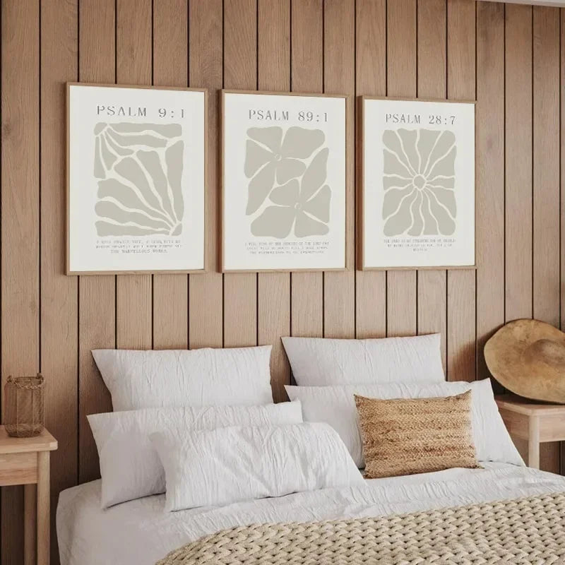 🌿 Peinture sur Toile Light Melon Christian – Art Floral Moderne et Spirituel.