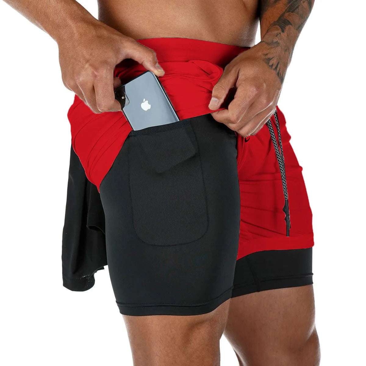 Short de Sport 2 en 1 - Confort et Performance pour Hommes.
