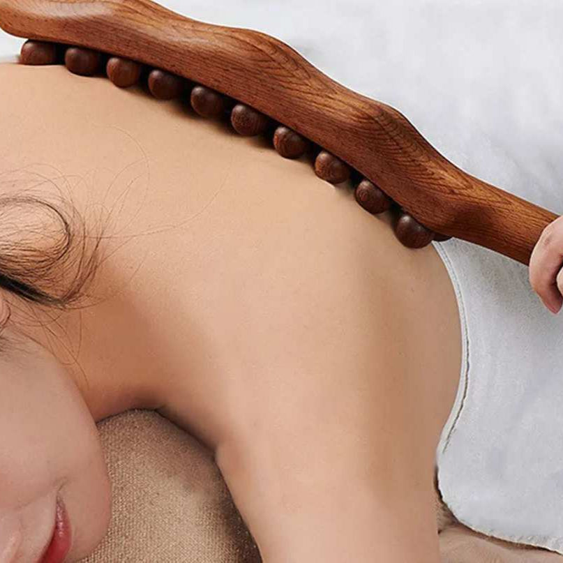 Bâton de Massage en Bois de Hêtre.