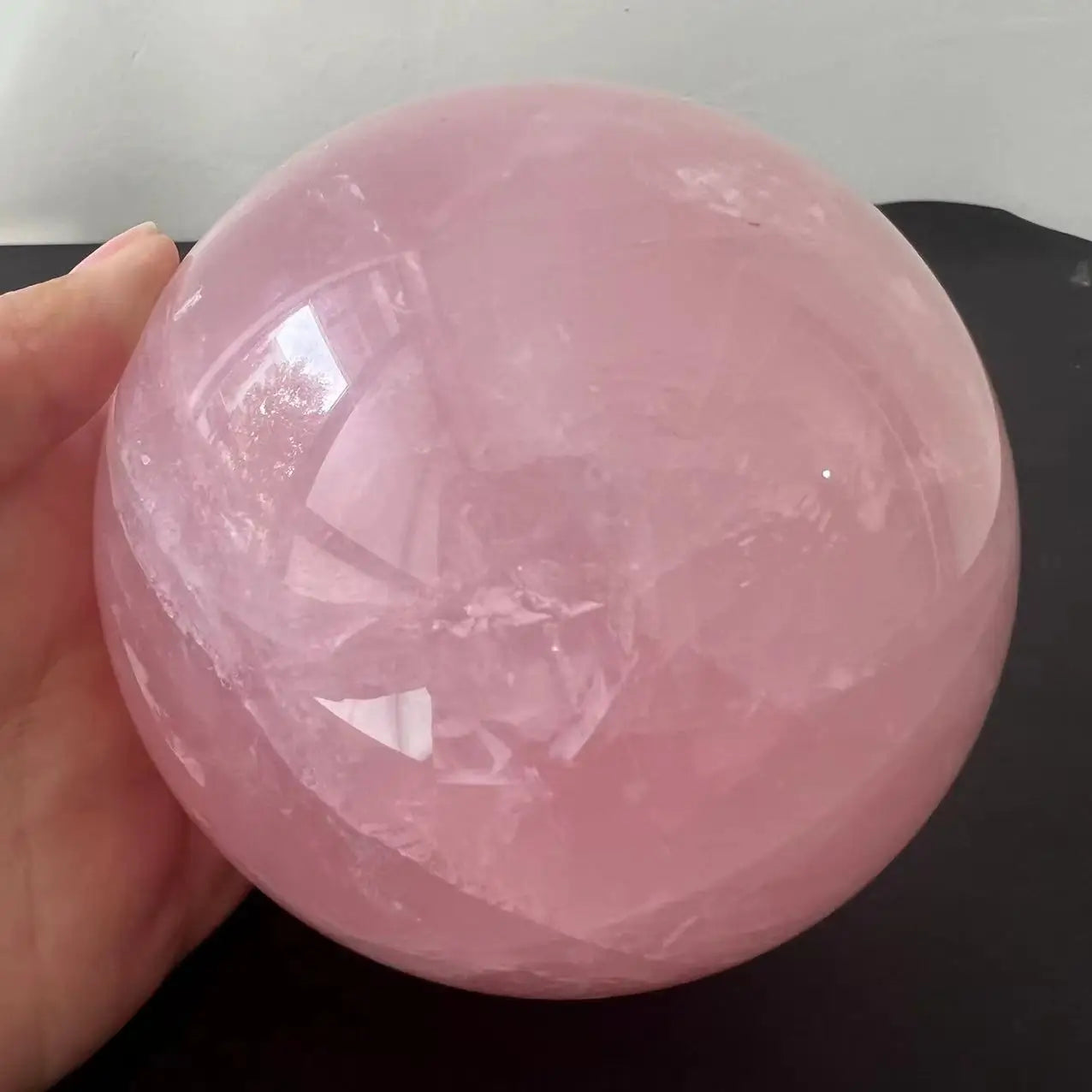 Natural Rose Quartz Sphere – Balance, Love and Positive Energies.