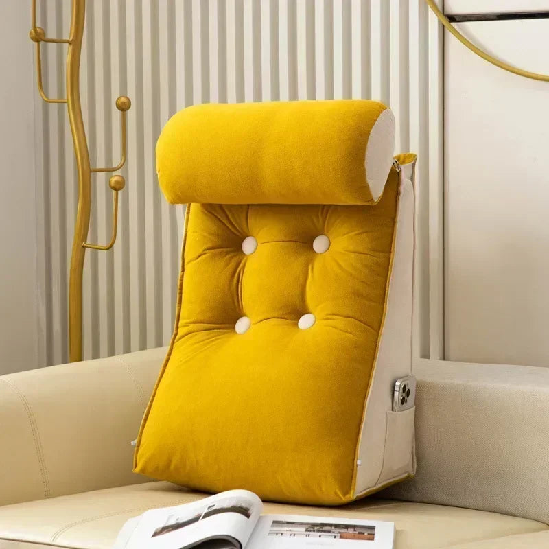 Oreiller de Lecture en Velours Cristal – Confort & Soutien Ergonomique. Disponible en 8 couleurs.