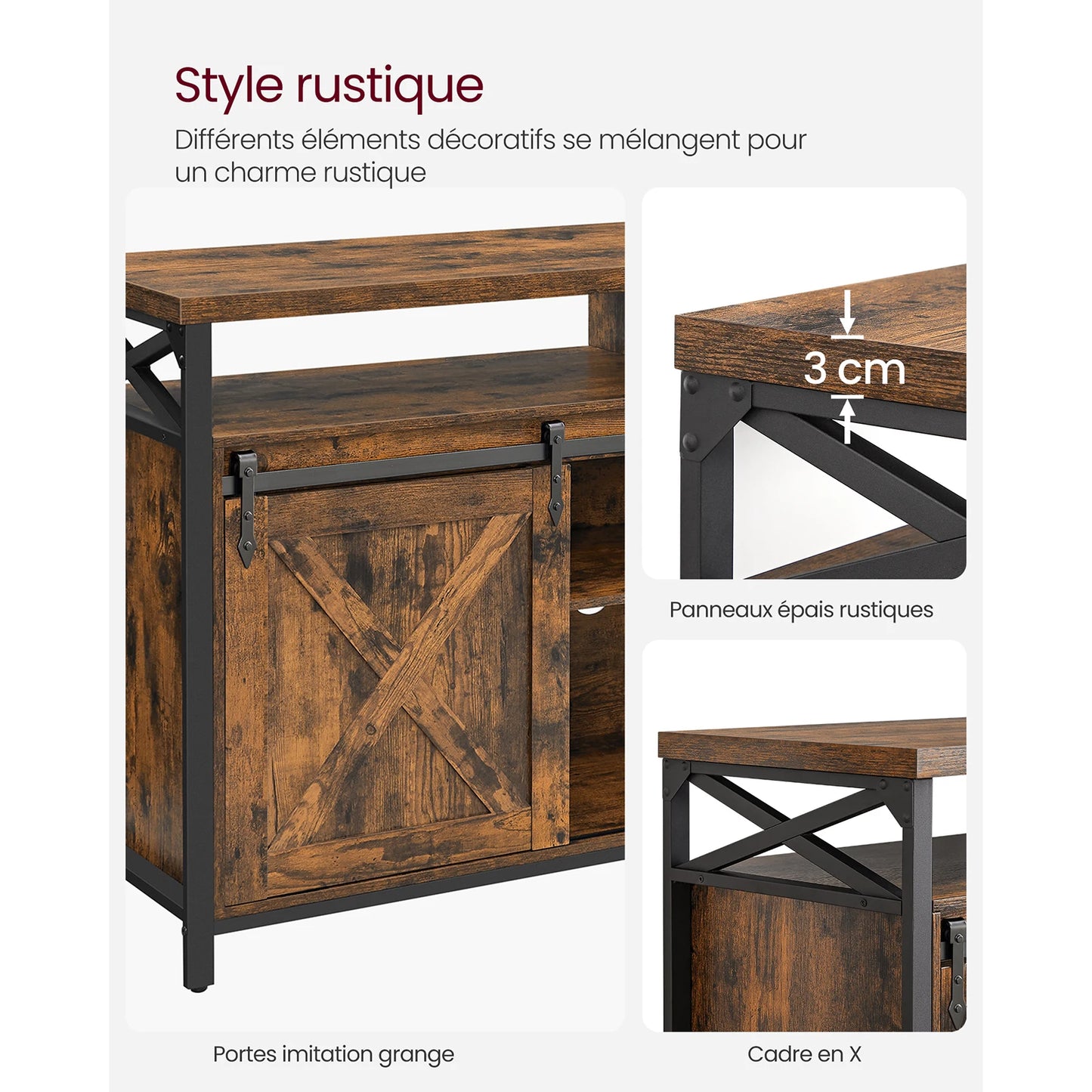 Meuble TV – Charme Rustique et Organisation Parfaite.