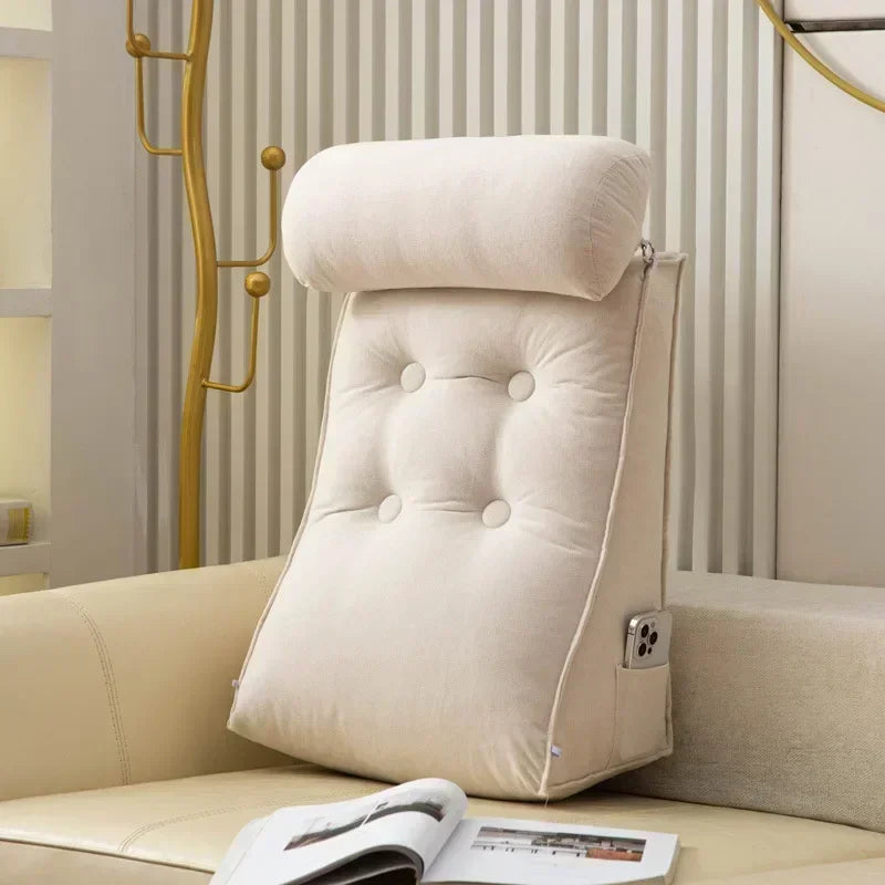 Oreiller de Lecture en Velours Cristal – Confort & Soutien Ergonomique. Disponible en 8 couleurs.
