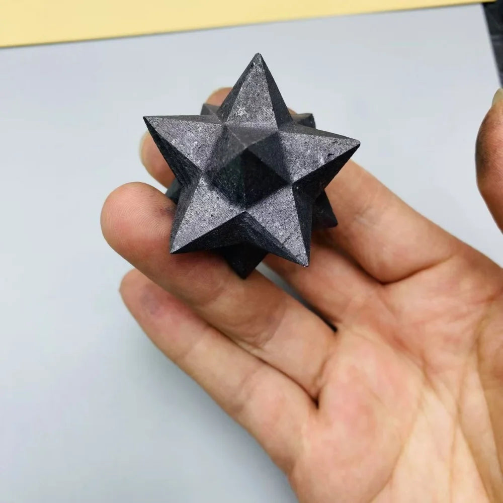 🌌 Merkaba en Shungite Naturelle – Protection Spirituelle & Énergie Sacrée.
