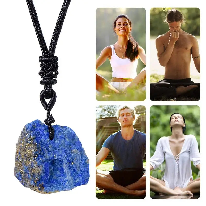 💎 Collier Pendentif en Lapis-Lazuli Naturel – Élégance Authentique & Bienfaits Spirituels.