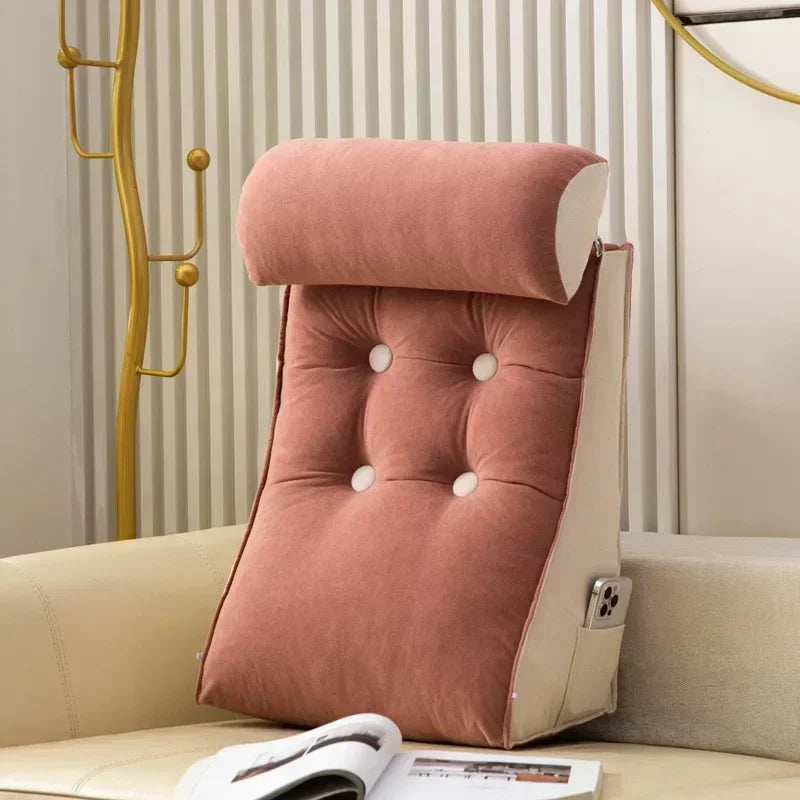 Oreiller de Lecture en Velours Cristal – Confort & Soutien Ergonomique. Disponible en 8 couleurs.