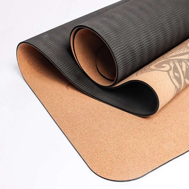 Tapis de Yoga en Liège Naturel & TPE – Adhérence, Confort & Écologie, 3 style disponible.