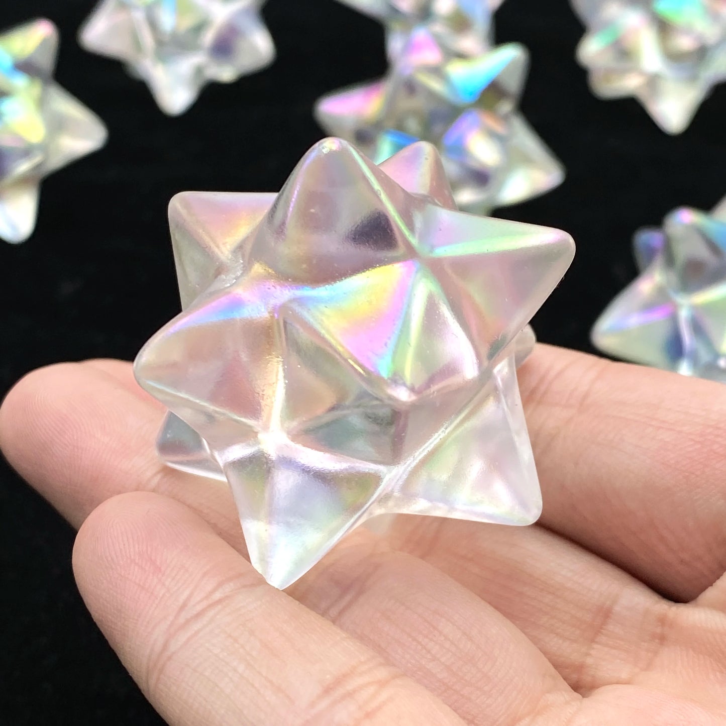 Étoile Aura Merkabah en Verre – Décoration Mystique & Moderne.