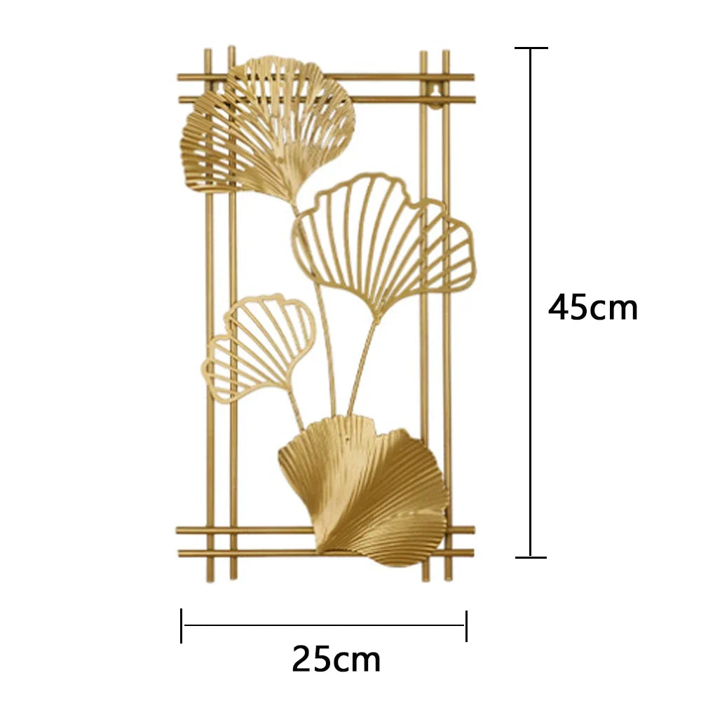 Décoration Murale Feuille de Ginkgo en Métal – Élégance & Nature Intemporelle, 25 modèles différents disponibles