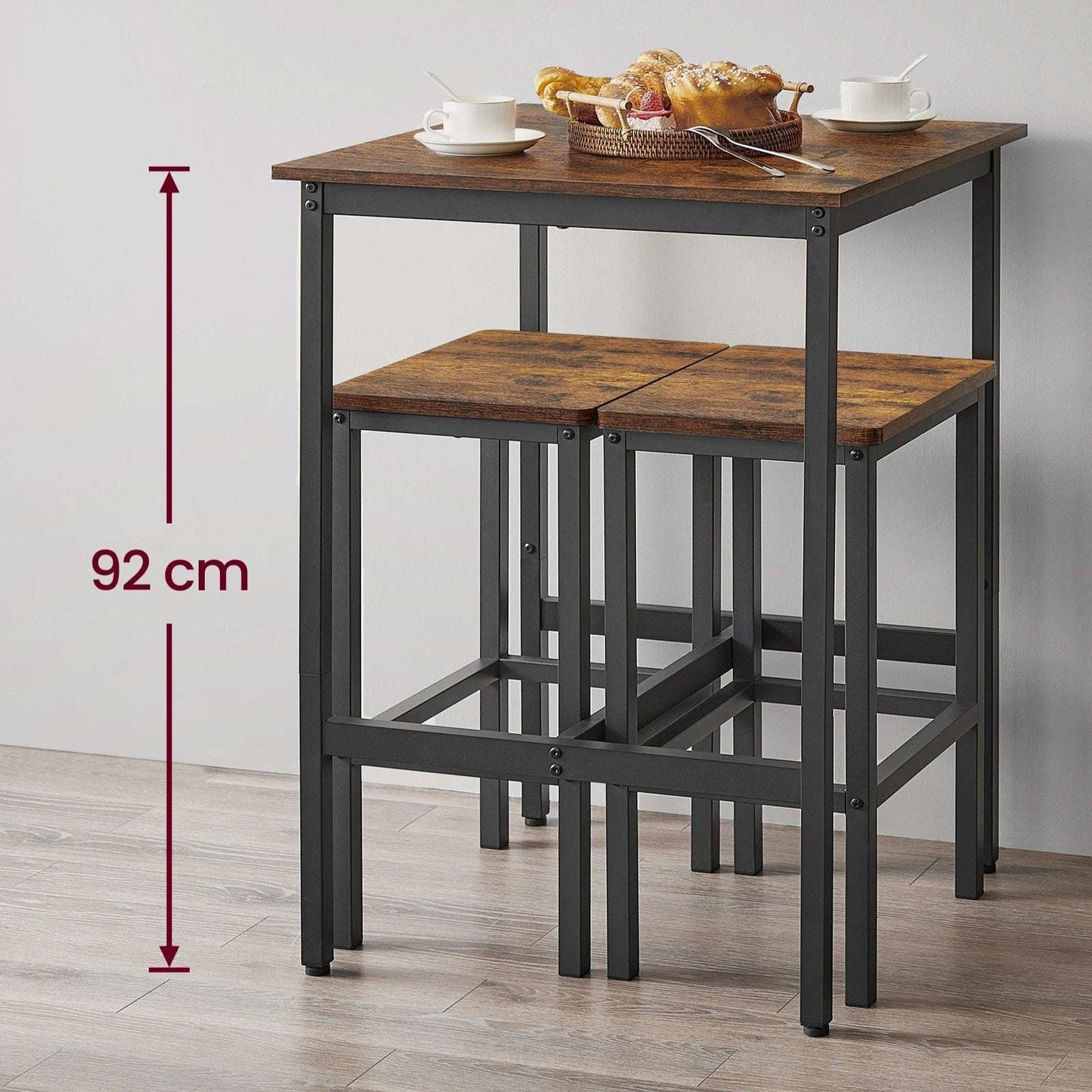 Table de Bar Industrielle avec Tabourets.