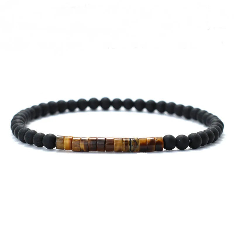 đ€ Bracelet en Onyx & Pierre Empereur â ĂlĂ©gance Artisanale.