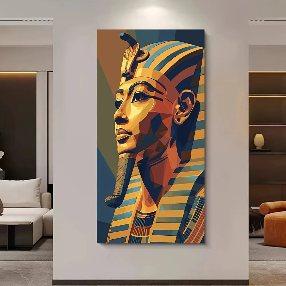 🦂 Toile Pharaon Égyptien – Art Abstrait & Culture Millénaire.