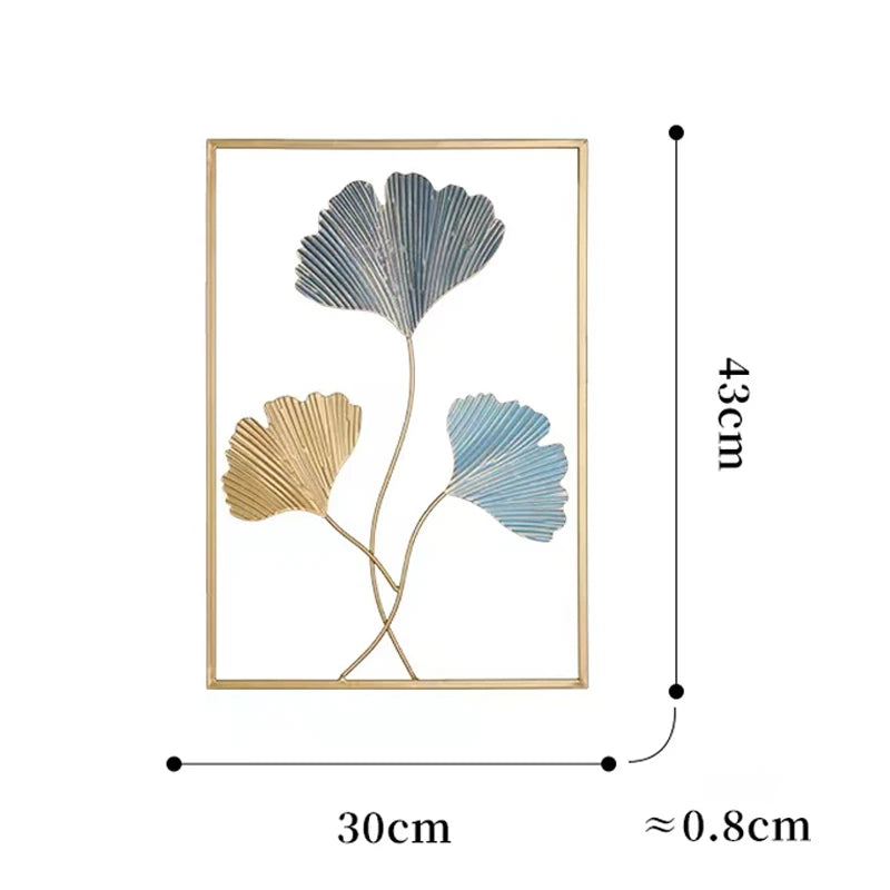 Décoration Murale Feuille de Ginkgo en Métal – Élégance & Nature Intemporelle, 25 modèles différents disponibles