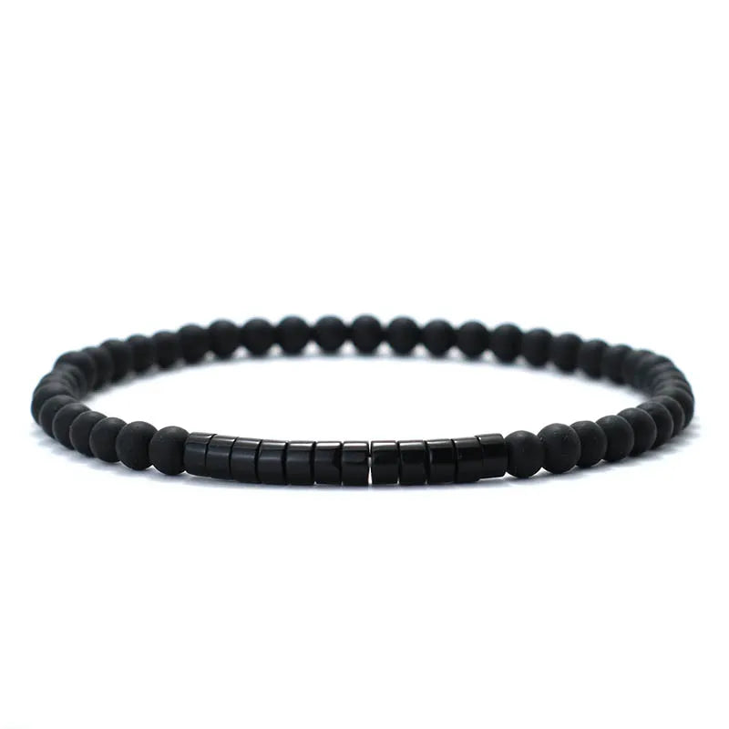 đ€ Bracelet en Onyx & Pierre Empereur â ĂlĂ©gance Artisanale.