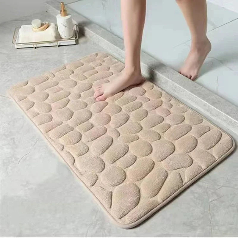 3D Relief Bath Mat Non-slip and absorbent.