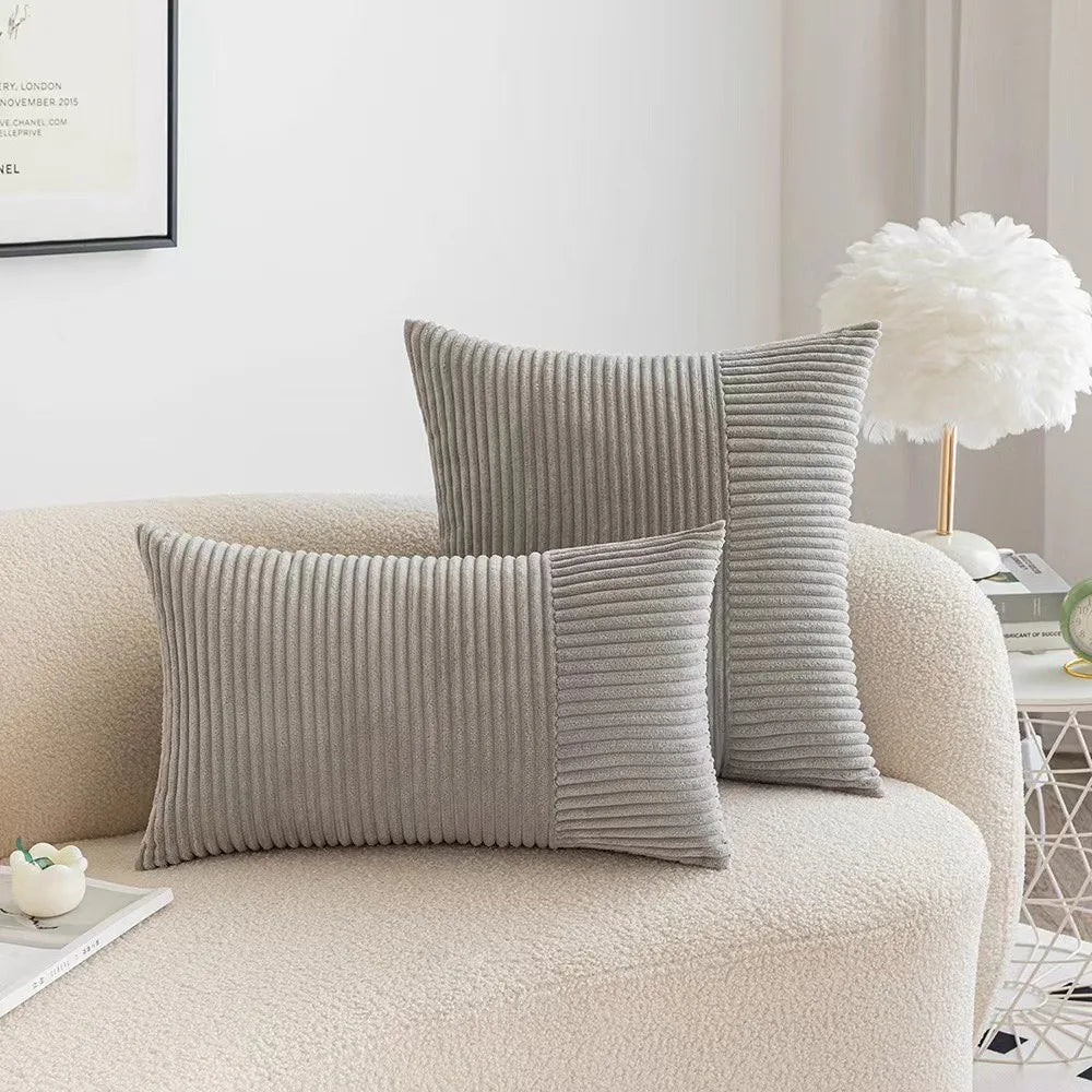 Housses de Coussin en Velours Côtelé – Élégance & Confort Intemporel. Disponible en 9 couleurs.