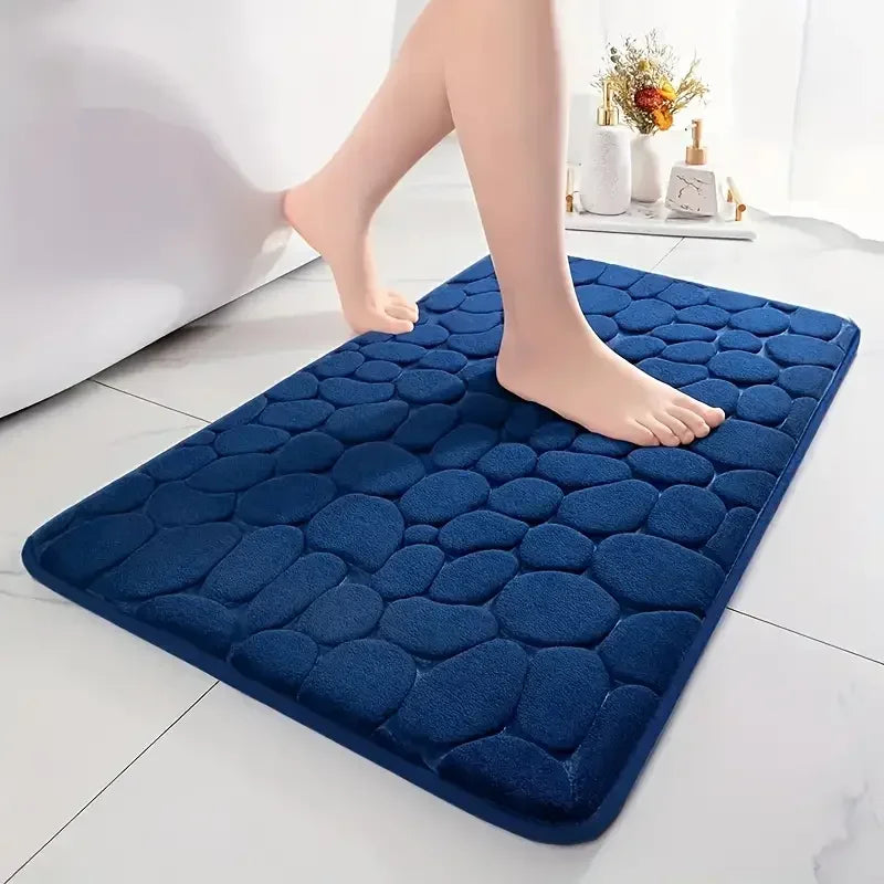 3D Relief Bath Mat Non-slip and absorbent.