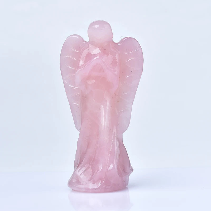 đïž Ange en Quartz Rose Naturel â Sculpture Artisanale & Bien-Ătre.