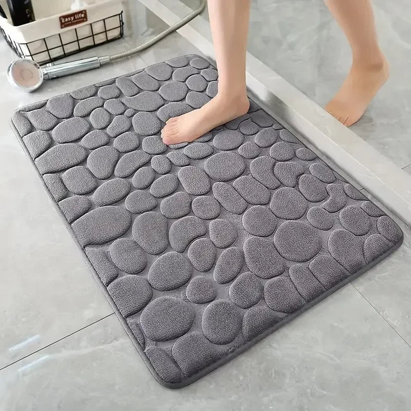 3D Relief Bath Mat Non-slip and absorbent.