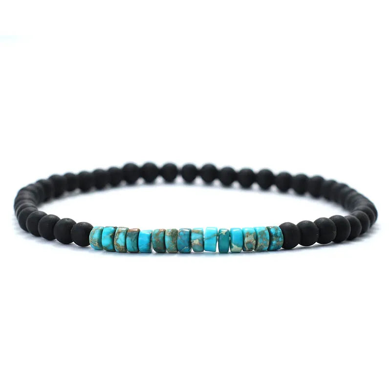 đ€ Bracelet en Onyx & Pierre Empereur â ĂlĂ©gance Artisanale.