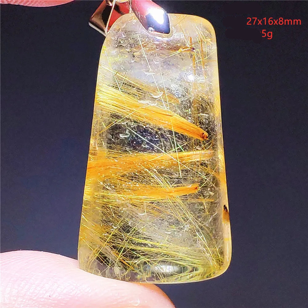 Golden Rutilated Quartz Pendant – Elegance, Protection & Refinement, 30 different models.
