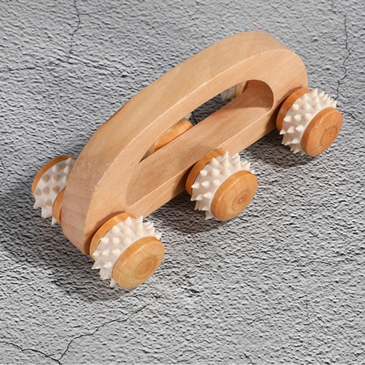 Wooden Massage Roller - Anti-Cellulite and Relaxation.
