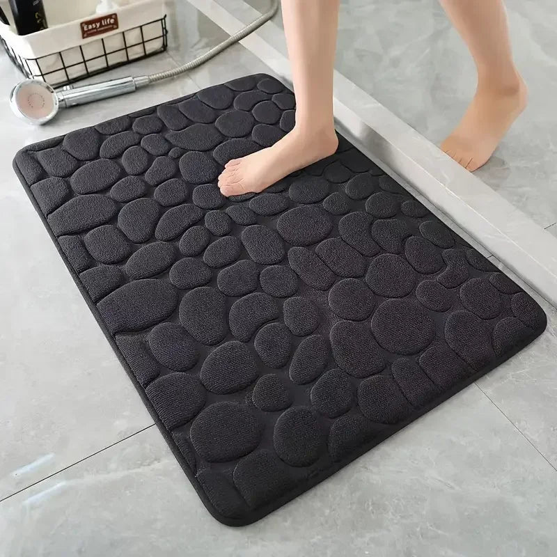 3D Relief Bath Mat Non-slip and absorbent.