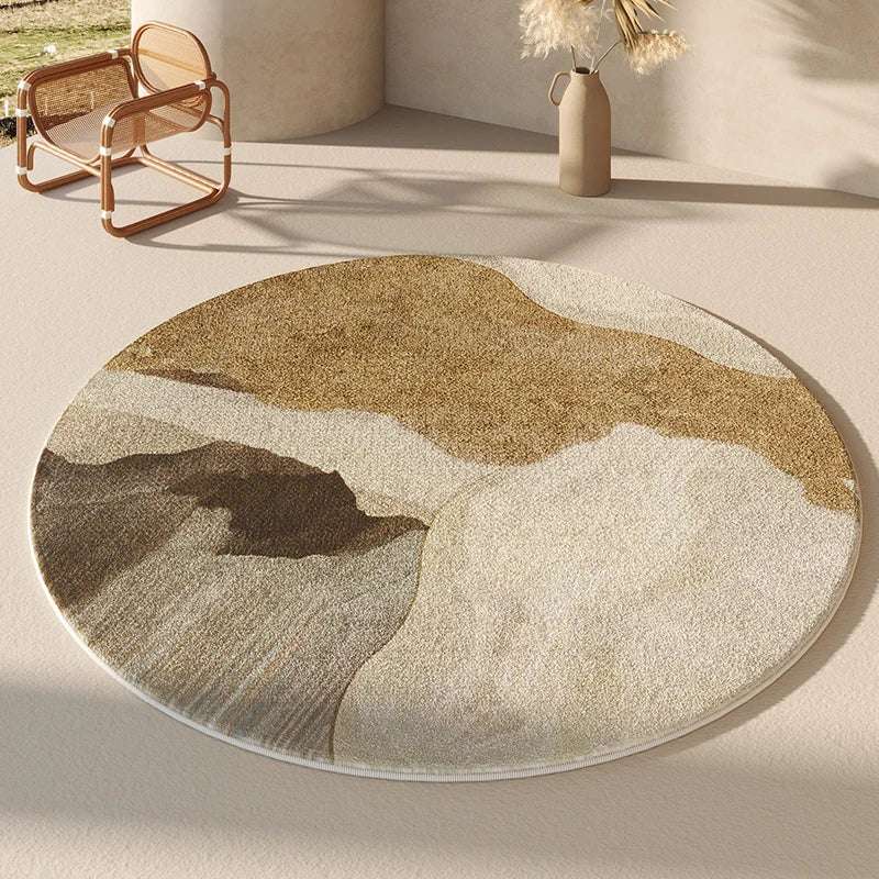 Tapis Rond en Polyester – Absorption d'Eau et Antidérapant, 6 modèles différents et 10 tailles.