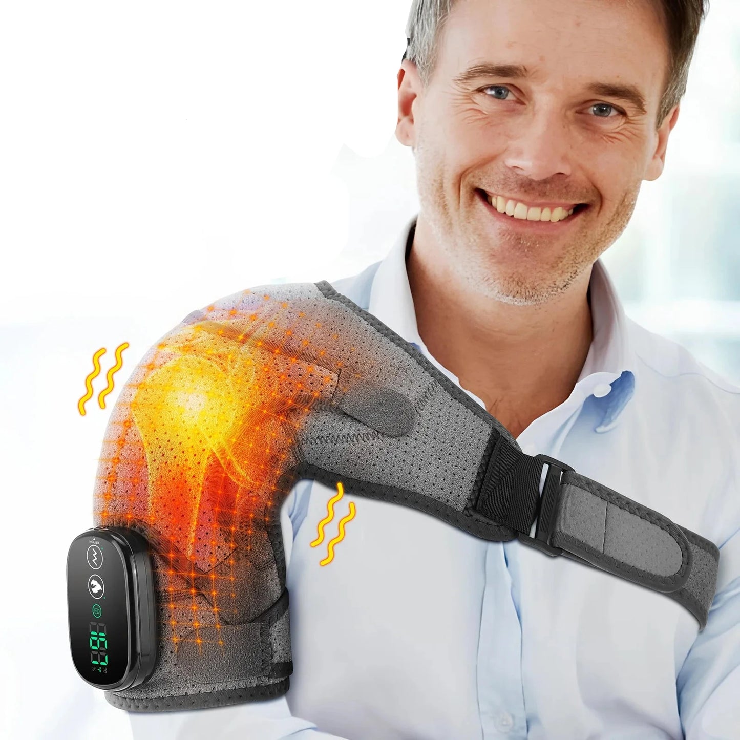 Dispositif de Massage Chauffant pour Épaules et Cou – Confort & Détente Sans Fil.