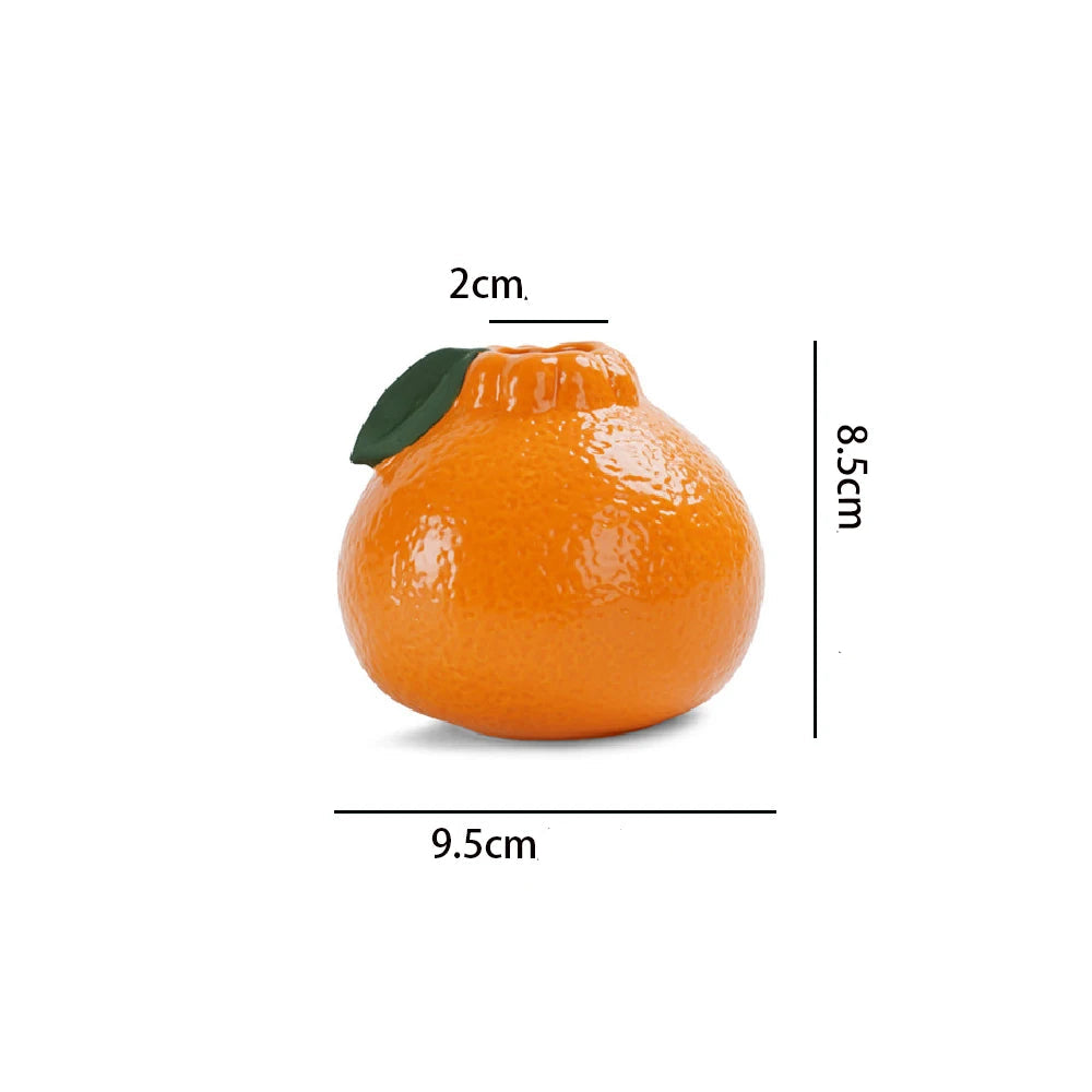 Vase en Céramique Orange – Charme Pastoral & Élégance Moderne.