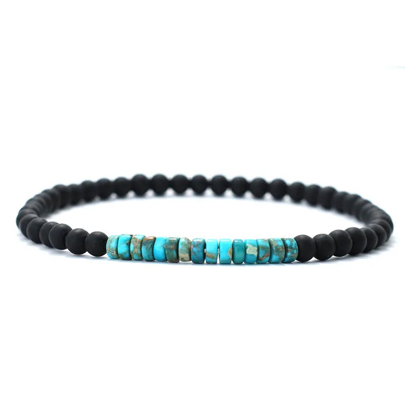 đ€ Bracelet en Onyx & Pierre Empereur â ĂlĂ©gance Artisanale.