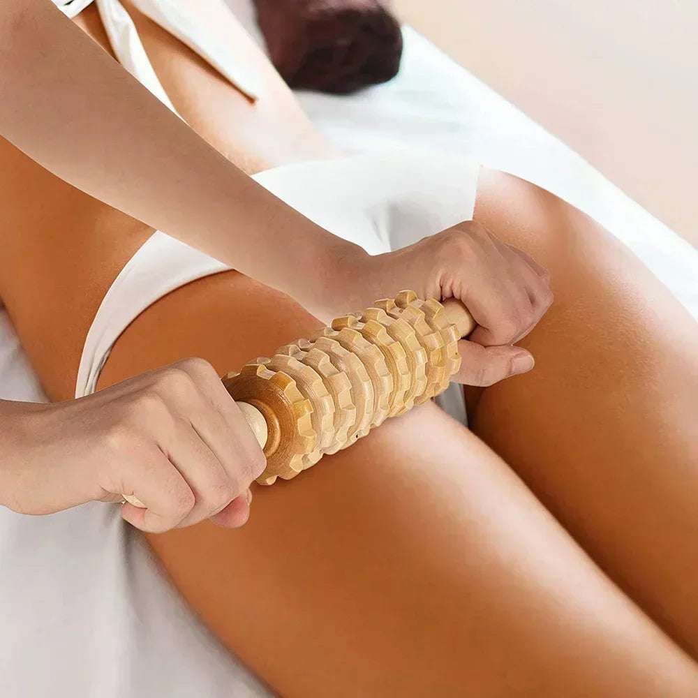 Masseur en Bois Thérapeutique – Drainage Lymphatique et Anti-Cellulite.