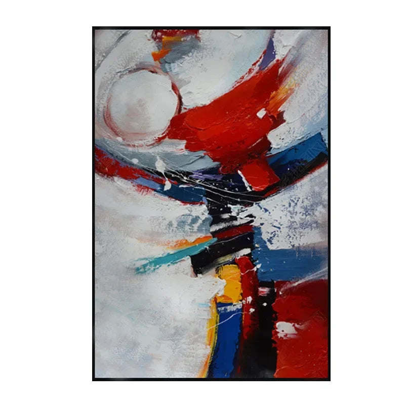 🖌️ Grande Peinture à l'Huile Abstraite – Art Mural Moderne 100% Peint à la Main.