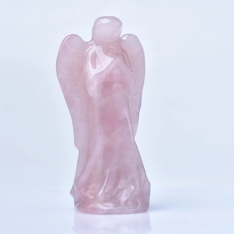 đïž Ange en Quartz Rose Naturel â Sculpture Artisanale & Bien-Ătre.