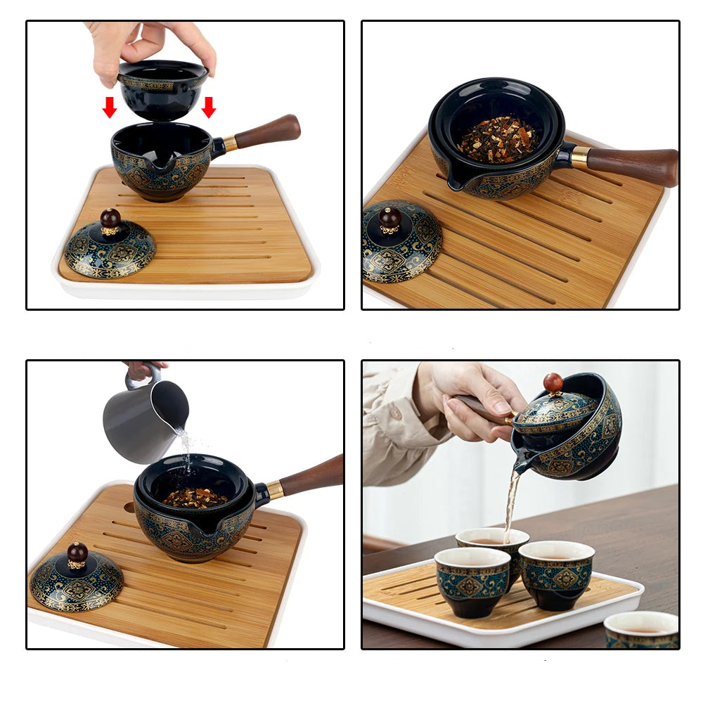 Service à Thé en Porcelaine – Fusion d’Innovation & Tradition.
