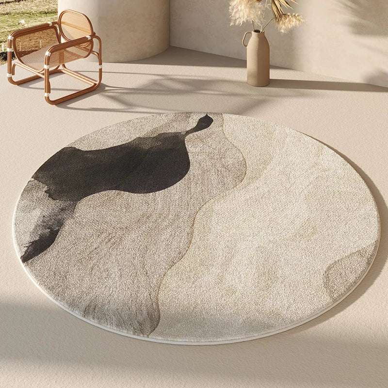 Tapis Rond en Polyester – Absorption d'Eau et Antidérapant, 6 modèles différents et 10 tailles.
