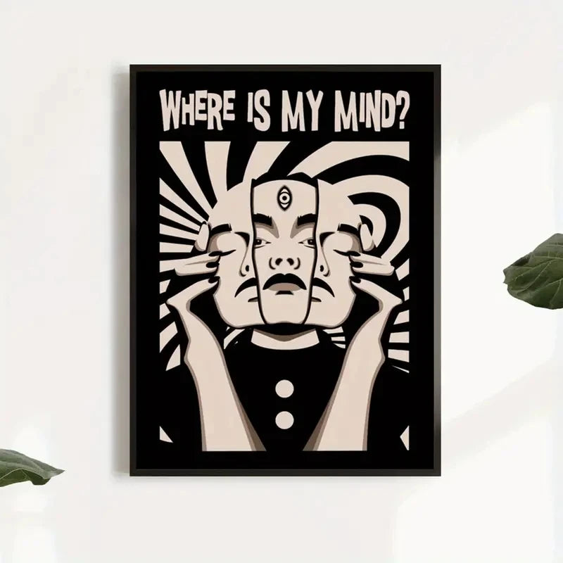 🖤 Toile Psychédélique « Où est mon Esprit » – Art Mural.