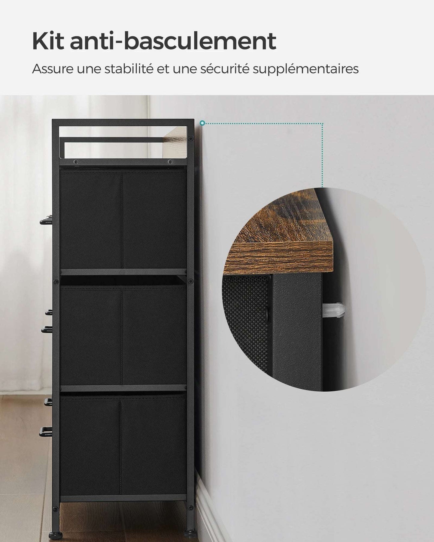 Commode de Salon à 7 Tiroirs | Design Industriel & Rangement Optimal.