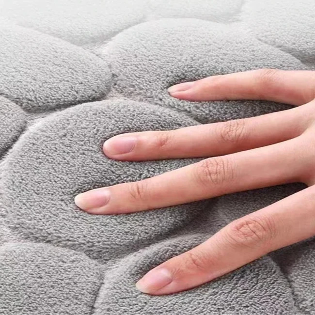 3D Relief Bath Mat Non-slip and absorbent.