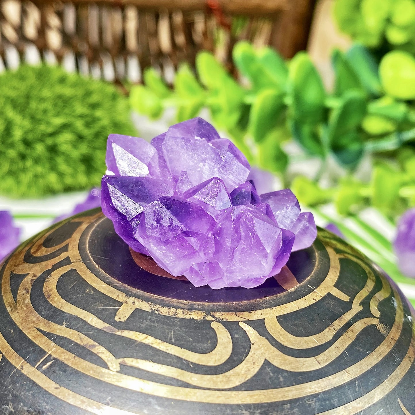 💜 Décoration Florale en Grappe d'Améthyste Naturelle.